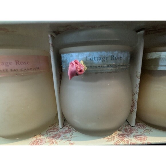 Set of 5 Chesapeake Bay Cottage Rose 2.5" x 2" w/Lid 2 Ounce Pot Belly Jars - Picture 3 of 8